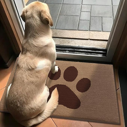 Buganda Dog Door Mat for Muddy Paws, Absorbent Dirt Trapper Non Slip Indoor Doormats, Washable Low-Profile Mat for Mud Dogs, Entryway Carpet for Inside Floor (40x32 Inches, Beige)