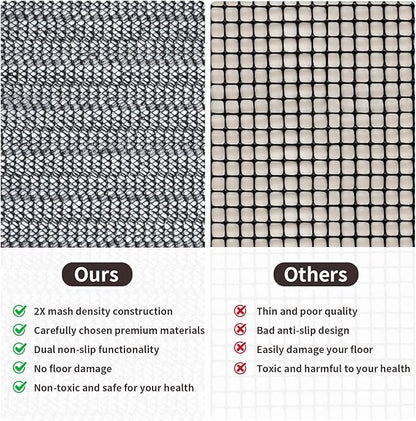 PureFit 3x5 Rug Pad Gripper for Hardwood Tile Floors Carpet, Anti Slip Rug Grips, Dual Dense Non Slip Rug Pads Mats