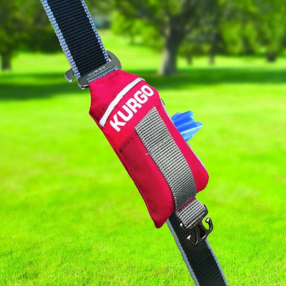 Kurgo Duty Bag Dog Poop Bag Dispenser - Compact Waste Holder for Dog Walks - Hands-Free Cleanup - Machine Washable Pouch - Includes 15 Bags
