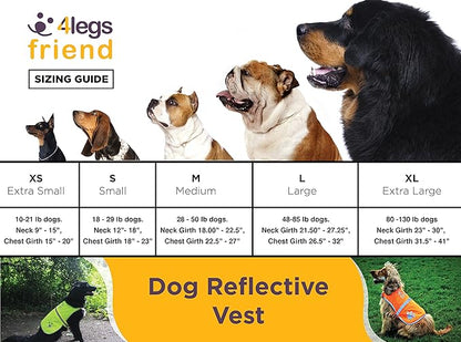 Safety Reflective Vest for Dogs - High Visibility for Outdoor Activity Day and Night, Protect Your Pet from Cars & Hunting Accidents