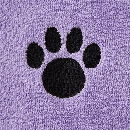 Bone Dry Pet Grooming Microfiber Towel, Embroidered Collection, X-Large,41x23.5, Lavender (Pack of 12)