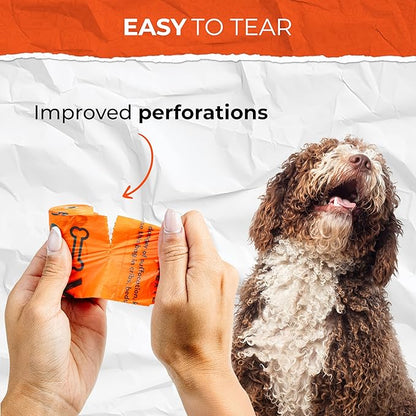 Pexter Dog Poop Bags, Leak-Proof, Strong and Unscented - 8 Pack (120 Bags)
