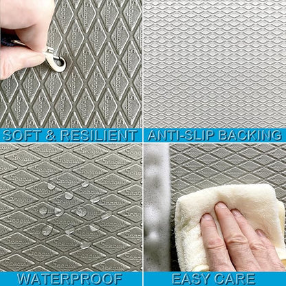 Seagull Multipurpose Foam Rubber Pet Grooming Table Mat 24 x 36 Inch Dog Grooming Mat for Table Cat Grooming Mat Dog Bath Mat Pet Vet Mat Non Slip Soft Waterproof Light Grey