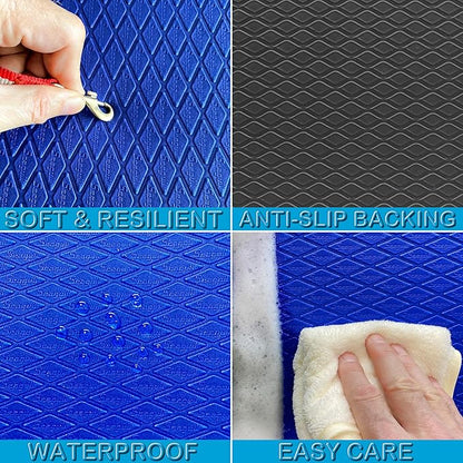 Seagull Multipurpose Foam Rubber Pet Grooming Table Mat 16 x 24 Inch Dog Grooming Mat for Table Cat Grooming Mat Dog Bath Mat Pet Vet Mat Non Slip Soft Waterproof Blue
