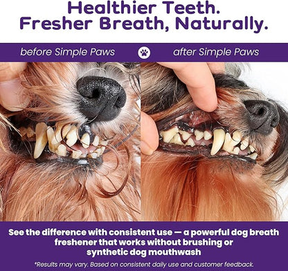 Dog Dental Powder for Teeth Cleaning - Dental Powder for Dogs Teeth – Dog Bad Breath Treatment with Probiotics for Fresh Breath & Oral Health – Chicken Flavored, 60 Scoop Supply
