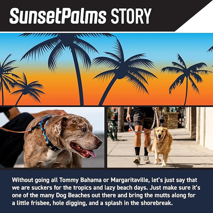 Wolfgang Heavy Duty, Adjustable Dog Collar with Quick Release Nylon Buckle for Walking & Training, SunsetPalms Print, Small