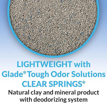 Purina Tidy Cats Light Weight, Low Dust, Clumping Cat Litter, LightWeight Glade Clear Springs Multi Cat Litter - 6 lb. Jug