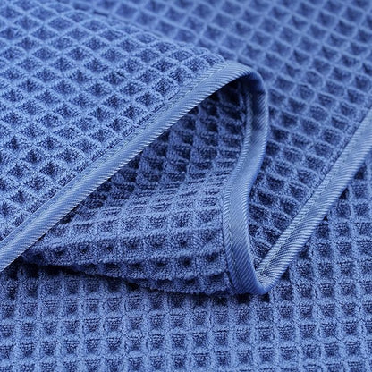 POLYTE 430 GSM Microfiber Lint Free Hand Towel, 16 x 30 in, 4 Pack (Waffle Weave)