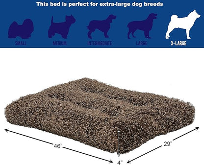 MidWest Homes for Pets XL QuietTime Deluxe Coco Chic Pet Bed, Ultra-Soft & Overstuffed, Machine Washable, Fits 48-inch Crate