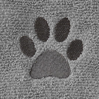 Ritz Premium Embroidered Microfiber Pet Towel (3-Pack), 18" x 28", Highly Absorbent, Fast-Drying, Long-Lasting, Super Soft 80% Polyester and 20% Polyamide Pet Cloth, Grey