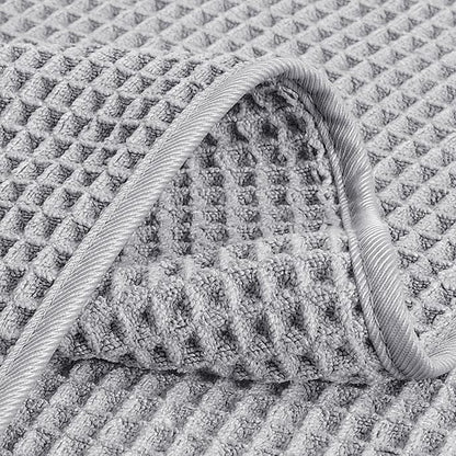 POLYTE 430 GSM Microfiber Lint Free Hand Towel, 16 x 30 in, 4 Pack (Waffle Weave)