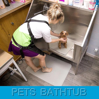 Seagull Multipurpose Foam Rubber Pet Grooming Table Mat 24 x 36 Inch Dog Grooming Mat for Table Cat Grooming Mat Dog Bath Mat Pet Vet Mat Non Slip Soft Waterproof Light Grey