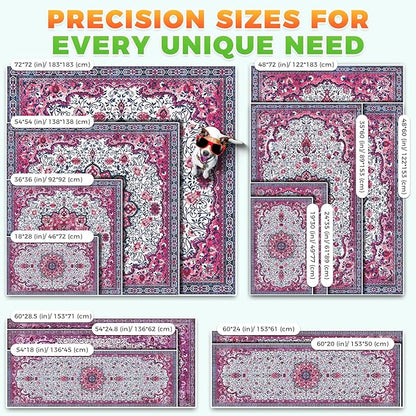 Hompet 2 Pack Super Absorbent Dog Door Mat for Muddy Paws, Washable Pee Pads for Dogs, Reusable Puppy Training Pads, Quick Dry Non-Slip Pet Entryway Rug, Leak-Proof Potty Pad for Indoor Floors 48x72