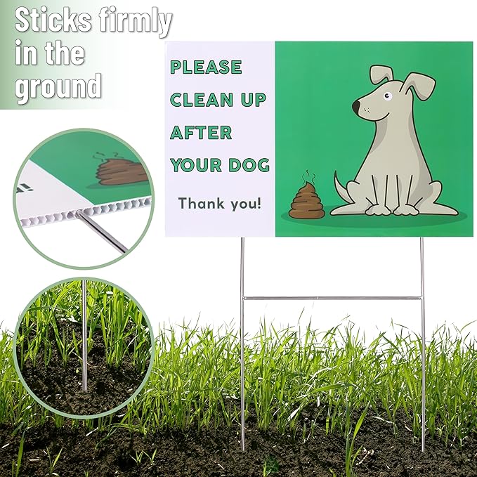 Mr. Pen- No Dog Poop Signs for Yard, Clean Up After Your Dog Signs, No Pooping Dog Signs for Yard, Dog Poop Signs for Lawn, Dog Signs No Pooping, Curb Your Dog Sign, Please Pick Up After Your Dog Sign