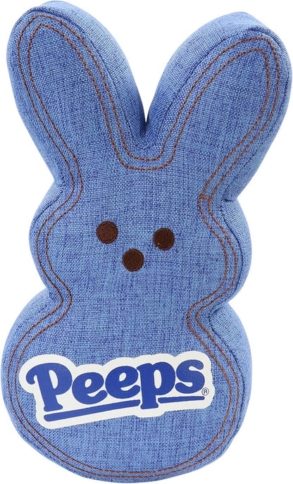 Animal Adventure | 9" Blue Denim Shaggy Bunny Peeps Plush | Easter Basket Stuffed Animals for Kids | Marshmallow Candy | Huggable Ultra Soft Plushie Stuffers Buddy Toy | Collectable Gifts | Aged 3+