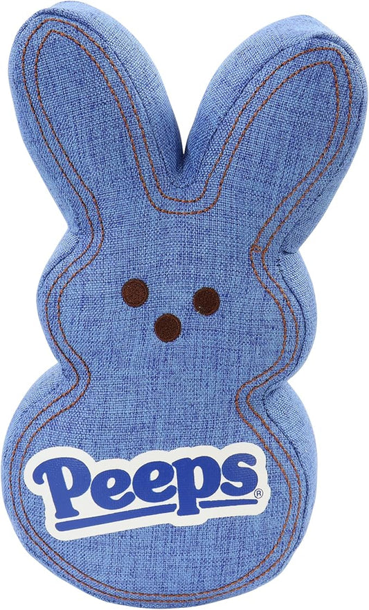 Animal Adventure | 9" Blue Denim Shaggy Bunny Peeps Plush | Easter Basket Stuffed Animals for Kids | Marshmallow Candy | Huggable Ultra Soft Plushie Stuffers Buddy Toy | Collectable Gifts | Aged 3+