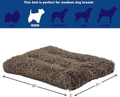 MidWest Homes for Pets Medium QuietTime Deluxe Coco Chic Pet Bed, Ultra-Soft & Overstuffed, Machine Washable, Fits 30-inch Crate