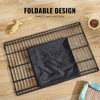 VEVOR Dog Playpen, 4 Pcs 24 x 36 in Panels Foldable Metal Pet Exercise Pen, Dog Fence Indoor and Outdoor Pen with Door, Top Cover, and Bottom Pad, Pet Playpen for Dogs, Cats and Other Small Animals