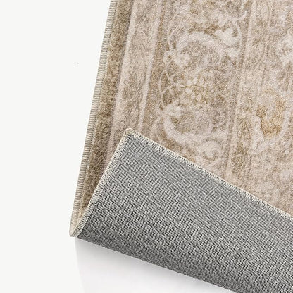 Brown 2x6 Runner Rug Hallway Washable Vintage Carpet Kitchen Long Small Indoor Non Slip Soft Low Pile Thin Stain Resistant Distressed Accent Throw Rug for Bedroom Laundry Office Living Room