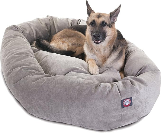 Majestic Pet Villa 52 Inch Shredded Memory Foam Dog Bed for X-Large Sized Dog 52x35x11 Inch–Orthopedic Pet Bed with Removable Washable Cover-Washable X-Large Puppy Mat with Head Support-Vintage
