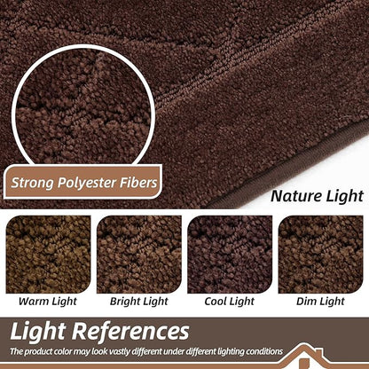 BEQHAUSE Dirt Trapper Door Mat 24" x 60", Doormat Non-Slip Entryway Rugs Washable, Dog Door Mat Stain Resistant and Absorbent Welcome Floor Mat for Front Back Door, Mud Wet Shoes & Paws, Brown