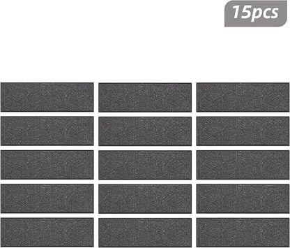 BEQHAUSE Stair Treads for Wooden Steps 28inX9in, Carpet Stair Treads Non Slip Indoor, Machine Washable Stair Runners for Kids Elders and Pets, Carpet for Stair Rugs Mat, TPE Backing, 15pcs, Charcoal