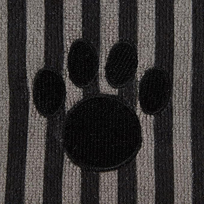 Bone Dry Pet Grooming Towel Collection Absorbent Microfiber X-Large, 41x23.5", Striped Black