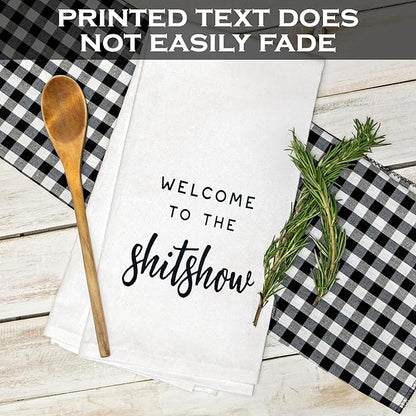 MAINEVENT Welcome to The Show Kitchen Towel 18x24 Inch, Funny Dish Towel