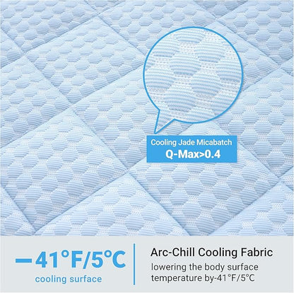 Dog Cooling Mat,Cooling Mat for Dogs, 35"x23" Cats Cooler Pad, Premium Pets Cool Bed for Crate Kennel, Indoor Cats Cool Sleeping Bed, Q-MAX >0.45, Pets Cool Pad for Summer (Large - 35*23 In)