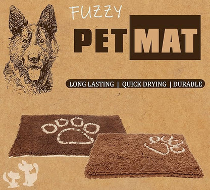 Pet Life ® 'Fuzzy' Quick-Drying Microfiber Anti-Skid and Machine Washable Dog Mat Pet Bed