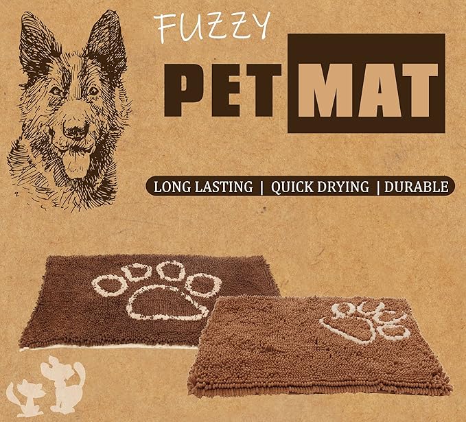 Pet Life ® 'Fuzzy' Quick-Drying Microfiber Anti-Skid and Machine Washable Dog Mat Pet Bed