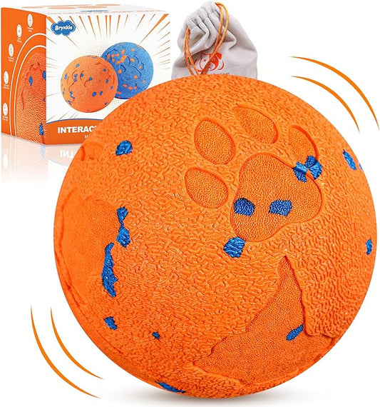 Interactive Dog Ball & Interactive Dog Toys for Medium/Large Dogs: Self-Moving, Auto-Vibrating & Bouncing Smart Ball - 3.1“ Chew-Resistant E-TPU, IPX7 Waterproof & Low-Noise (Include Gift Bag)