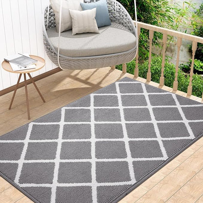 Finchitty Indoor Door Mat, Dirt Resistant and Absorbent, Low-Profile, Non-Slip, Washable Inside Floor Mats for Front Door, Back, and Entrance, 71" x 47", Grey