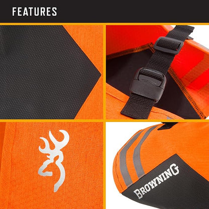 Browning Pet Vests, Hi Vis Safety Vests for Dogs, Saftey Orange, Medium, Full Coverage