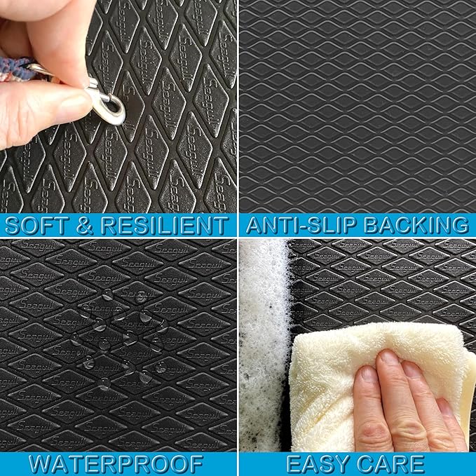 Seagull Multipurpose Foam Rubber Pet Grooming Table Mat 24 x 36 Inch Dog Grooming Mat for Table Cat Grooming Mat Dog Bath Mat Pet Vet Mat Non Slip Soft Waterproof Anthracite