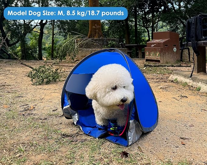 Mini Tent for Pets Small Dog Tent for Beach Portable Pop Up Sun Shade Shelter with Phone Compartment for Puppy and Large Cats Small Animals Sun Canopy for Camping and Outdoor