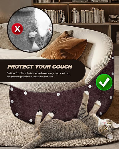 VIVOYAN 78.7"x15.8" Cat Scratch Mat,Trimmable Self-Adhesive Carpet,DIY Climb Cat Scratcher for Cat Couch Furniture or Wall Protector,Covering Cat Tower,and Replacement Pads (Brown)