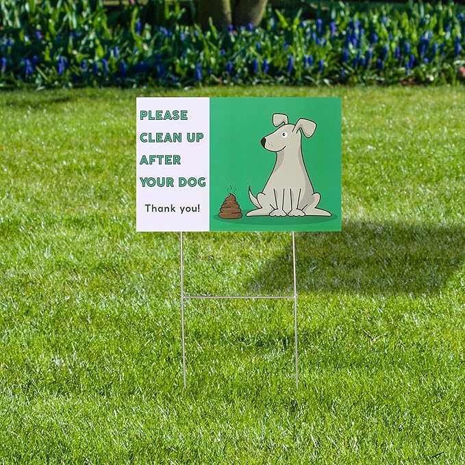 Mr. Pen- No Dog Poop Signs for Yard, Clean Up After Your Dog Signs, No Pooping Dog Signs for Yard, Dog Poop Signs for Lawn, Dog Signs No Pooping, Curb Your Dog Sign, Please Pick Up After Your Dog Sign