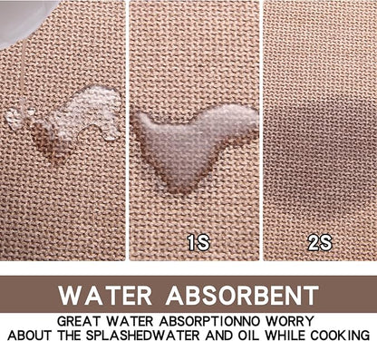 Kitchen Mat Set of 2 PCS, Cushioned Non Slip Rugs for Kitchen Floor, Absorbent Runner Comfort Standing Mats Washable for Kitchen, Office, Home (Camel, 17.3"x47"+17.3"x71")