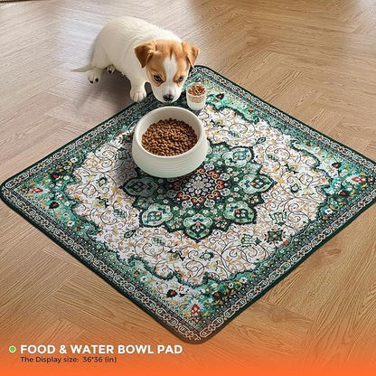Hompet 2 Pack Super Absorbent Dog Door Mat for Muddy Paws, Washable Pee Pads for Dogs, Reusable Puppy Training Pads, Quick Dry Non-Slip Pet Entryway Rug, Leak-Proof Potty Pad for Indoor Floors 54x54