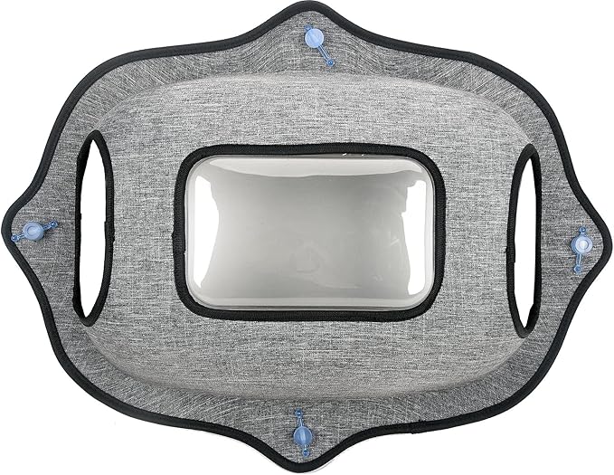 Pet Life ® 'Purr-View' See-Through Window Suction Cup Glass Gripping Kitty Lounger or Cat Bed Hammock
