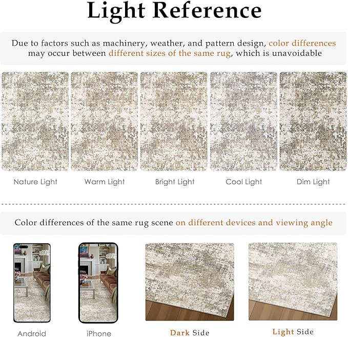 Runner Rug 2x8 Beige Machine Washable Modern Abstract Hallway Carpet Non Slip Neutral Long Carpet Low Pile Soft Non Shedding Contemporary Rug for Bathroom Laundry Kitchen Bedroom