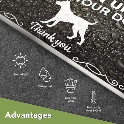 2 PC Clean Up After Your Dog Signs - 8x12 Double Sided Coroplast Please Pick Up After Your Dog Sign