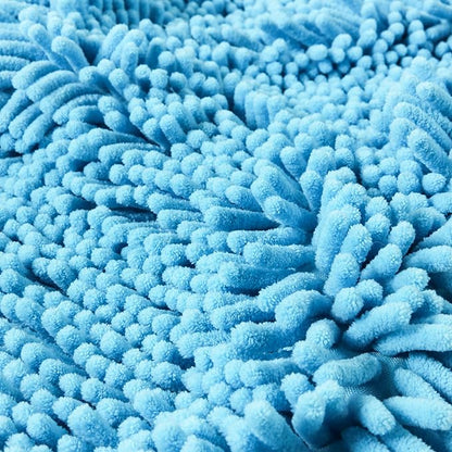 Patas Lague 2 Pack Absorbent Dog Towel for Drying Dogs Large, 35''x15'' Extra Large Microfiber Quick Drying Pet Bath Towel with Hand Pockets, Machine Washable Pet Shammy Grey Blue