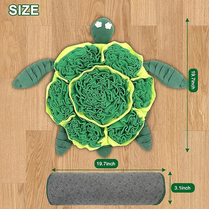 Snuffle Mat for Dogs - Interactive Puzzle Feeding Game for Stress Relief & Foraging Skills | Dog Toys to Keep Them Busy | Small/Medium/Large Dogs Turtle Design
