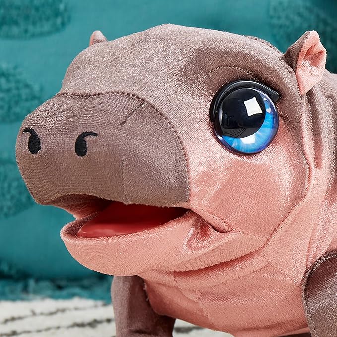 FurReal Sally The Silly Hippo, 9 Inch Interactive Plush, Kids Toys for Ages 4 Up by Just Play, Kids Toys for Ages 4 Up by Just Play