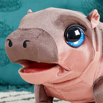 FurReal Sally The Silly Hippo, 9 Inch Interactive Plush, Kids Toys for Ages 4 Up by Just Play, Kids Toys for Ages 4 Up by Just Play