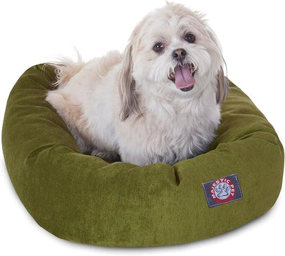 Majestic Pet Villa 24 Inch Shredded Memory Foam Dog Bed for Small Sized Dog 24x19x7 Inch–Orthopedic Pet Bed - Washable Small Puppy Mat with Head Support-Fern