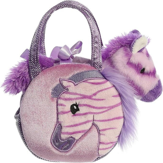 Aurora® Fashionable Fancy Pals™ Jungle Bundles Zebra Stuffed Animal - Plush with Stylish Purse for Dress Up Fun - Perfect for Kids 3+ Years, Costumes, and Birthdays - Multicolor 5 Inches