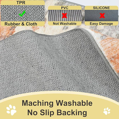 COMSLE Door Mat Soft Absorbent Indoor Front Entryway Rug Machine Washable Entrance Mats for Muddy Paws Non Slip Throw Rugs 20" x 32" Doormat for Inside Foyer Bedroom - Yellow